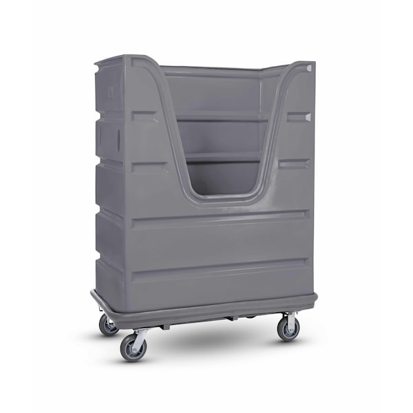 R&B Wire Products Polyethylene/Steel Poly Bulk Transport Bumper Truck, 2000 lb, Gray 847G/PTB - main